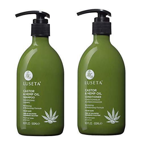 Luseta-Castor-Hemp-Oil-Shampoo-and-conditioner-2-x-169oz-Sulfate-Free-for-Hair-Growth-Hair-LossRepair-Thickens-Enriches-Thinning-Hair-for-Men-Women