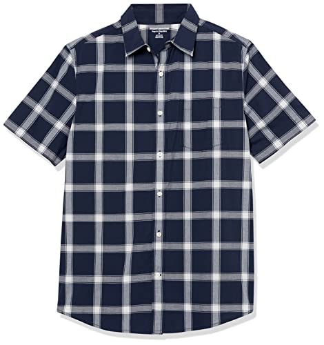 Amazon Essentials Men's Short-Sleeve Stretch Poplin
