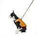 Gooby Fashion Quilted Bomber Dog Vest with Stretchable Chest, Orange, Medium