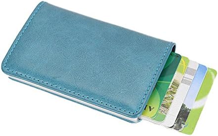 Expandable RFID Credit Card Wallet for Men Minimalist Wallet Leather Business Holder Slim Front Pocket Wallet