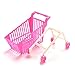 1X Cute Mini Shopping Cart Trolleys Toys for Barbie Best Gift for Baby Girls Pink
