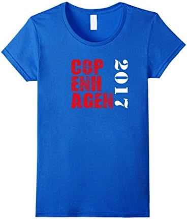 Womens Copenhagen 2017 Tee Shirt Travel Danmark T Shirt Large Royal Blue