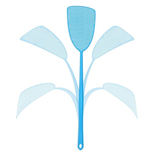 Supoice 6 Pack Fly Swatter Manual Swat Pest Control Plastic with Long Handle Assorted Sweet Colors - Thumbnail 3