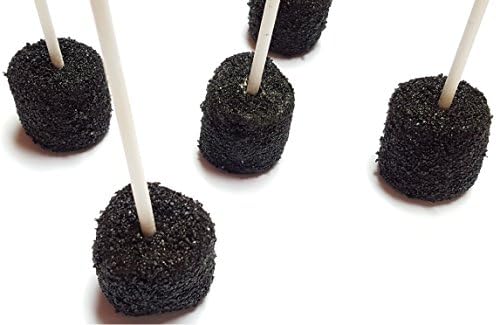 Marshmallow Cake Pops - Black 50 Count Marshmallows with 50 Lollipop Sticks