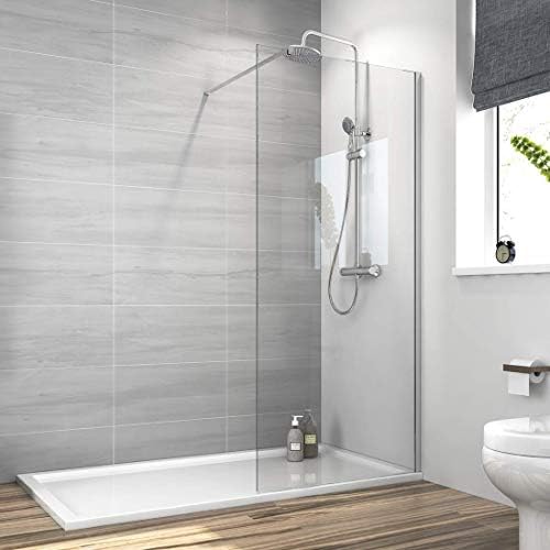 Meykoe 70x190cm Wetroom Shower Screen Walk in Shower - Clear Glass