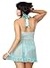 Dreamgirl Women's Plus-Size Playful Retro Babydoll and Tanga Panty Set