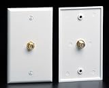 Leviton 80781-W Standard Video Wall Jack, F Connector, White