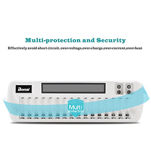 4 BONAI+Rechargeable+Battery+Charger+Batteries