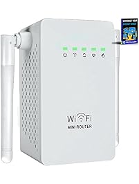 WiFi Range Extender - Dual Band Wireless Signal Amplifier / Booster / Repeater By IB Tech Prime Quality With Bonus Free E-book And 2 Ethernet Ports (300mbs)
