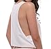 GuPoBoU168 Women Casual Street Look Cut Off Crop Tank Tops White L FBA