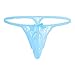 YiZYiF Men's Jacquard Lace See-Through Sissy Pouch Underwear (Sky Blue, Medium)