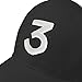 Embroider Hats Number 3 Cool Baseball Caps, Hip Hop Casquette ＆ Adjustable Sunbonnet Cotton Polo Style Low Profile Plain Caps black