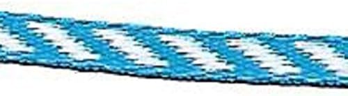 BEEKLEY BOWS 1/8" Narrow Reversible Stripes Printed Craft Sewing Ribbon Trim, Variety of Colors Available, 5 Yards (Baby Blue/White)