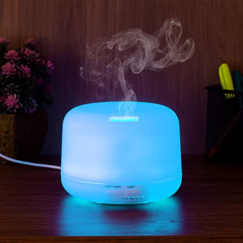 Umidificador de ar Difusor De Ambientes Aromatizador Ultrassonico 500ml com Controle Remoto