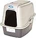 Petmate Hooded Litter Pan Set Large, Black/Gray