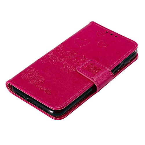 Mua Samsung Galaxy S6 ケース Sc 05g対応ケース Galaxy S6 カバー サムスン ギャラクシーs6 カバー Galaxy S6 レザーケース 可愛い押しフクロウ柄 手帳型ケース ストラップ付き 横置きスタンド機能付き カード収納 マグネット式 財布型カバー 耐衝撃 全面保護