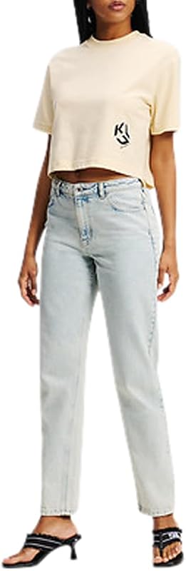 Damen Mom Denim Hellblau 3130