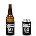 Shop4Ever Cheers & Beers To 60 Years Can Coolie ~ 60th Birthday Party 1960 Sixtieth Anniversary Beer Can Sleeve Coolers ~ (60 Yrs, Blk, 24 Pk)