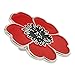 PinMart Poppy Flower Remembrance Memorial Day Enamel Lapel Pin - Patriotic Decorations for Mens Suits - Single or Bulk Poppies For Memorial Day – 1 Piece