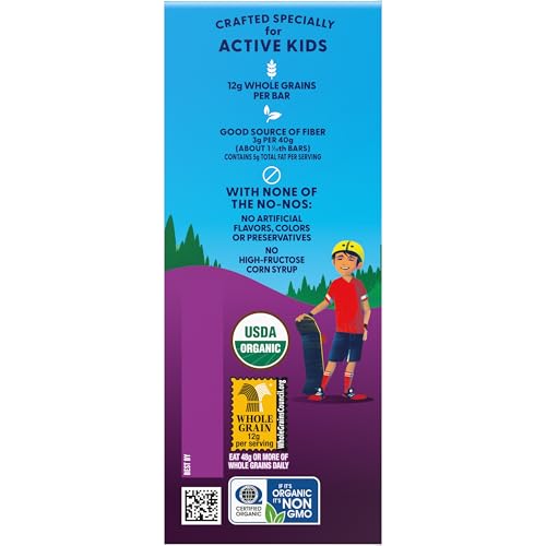 CLIF KID ZBAR – CHOCOLATE CHIP – SOFT BAKED WHOLE GRAIN SNACK BARS – USDA ORGANIC – NON-GMO – PLANT-BASED – 1.27 OZ. (12 PACK)
