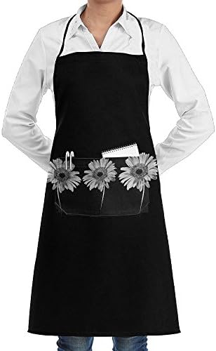 Chef Apron With Pockets Sunflower Chrysanthemum Cooking Apron Home Kitchen Cooking Pinafore