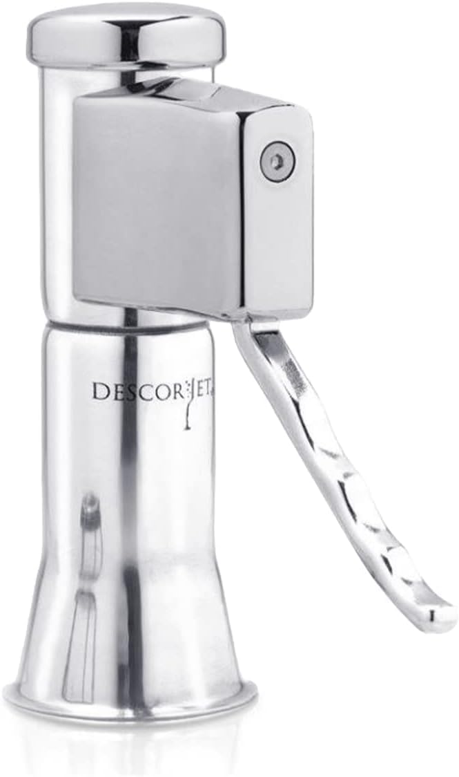 Descorjet – Cava and Champagne Bottle Opener | Patented Corkscrew for Sparkling Wine | Professional, Easy-to-Use, Elegant Tool for Sommeliers (Silver)