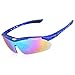 Cycling Sunglasses,Polarized Sports Glasses with 5 Replacement Lenses UV for Cycling Baseball