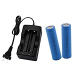 2PcsX 18650 2200mAh 3.7V Rechargeable Lithium Battery with 1Pc Li-ion Battery Charger
