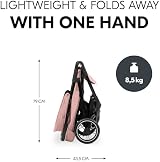 hauck Shop N Care Dark Pink Lightweight Pushchair 8.5 kg One Hand Fold view 3