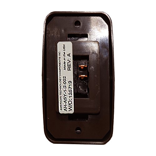 Single SPST On-Off Switch with Bezel, 12-Volt, for RV, Trailer, Camper (Brown) - Thumbnail 2