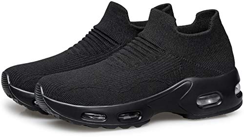 DOUSSPRT-Womens-Walking-Shoes-Slip-on-Sock-Sneakers-Lady-Girls-Nurse-Mesh-Air-Cushion-Platform-Loafers-Fashion-Casual