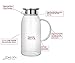 Dore We New York 60 oz Glass Pitcher with Lid Borosilicate Glass – Includes 20 Recipe E-Book – High Heat Resistant Glass Pitcher For Hot & Cold Drinks – Stove-Top Safe – Stainless Steel Lid & Strainer