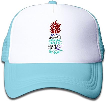Jiajialiu Mesh Back Trucker Cap Be A Pineapple Adjustable Printing Cool Snapback Hat For Kids