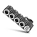 Qiilu DC 12V/24V USB 4 Way Car Cigarette Lighter Socket Splitter Power Charger Adapter Popular