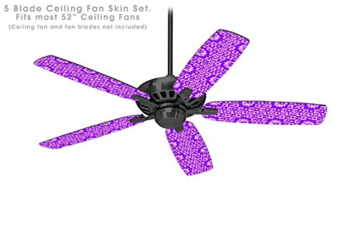 Gothic Punk Pattern Purple Ceiling Fan Skin Kit Fits Most 52