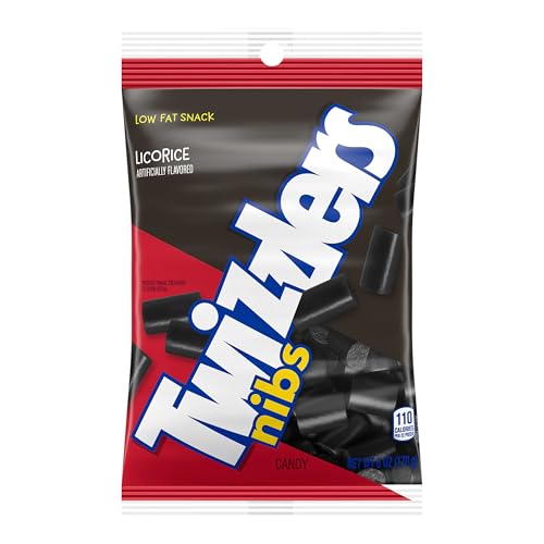 TWIZZLERS NIBS LICORICE CANDY BAGS, 6 OZ (12 COUNT)