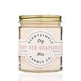 ScentSimple Candle Scented Soy Candle, Ruby Red Grapefruit