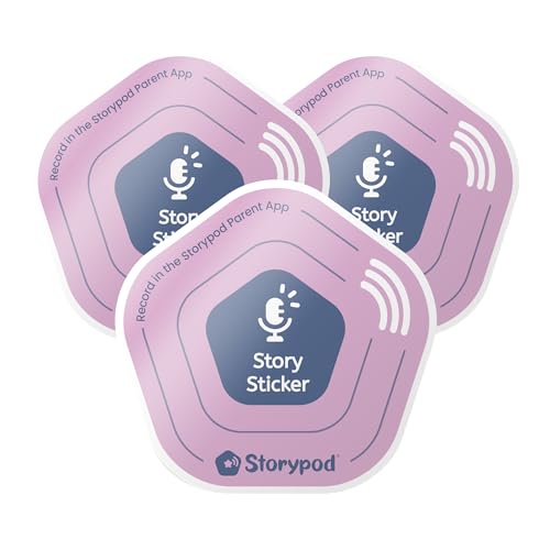 Recordable Story Sticker 3-Pack for Storypod Interactive Audio Learning System for Toddlers & Preschoolers I I Educational Screen Free Toy I Podcast for Kids