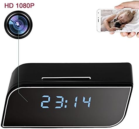 Camakt WiFi Alarm Clock Spy Hidden Camera,HD 1080P Wireless Security Camera Loop Recorder Motion Detection Night Vision Support Real-Time Video Remote View and Monitoring by App( ios or android)