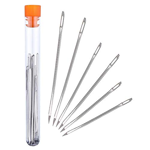 image for Hekisn Professional Large-Eye Leather Stitching Needle with 3 Differen