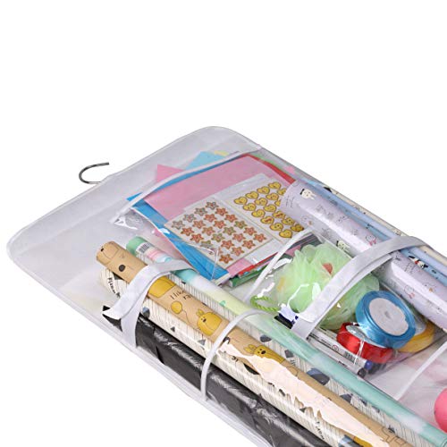 KIMBORA Wrapping Paper Storage Gift Wrap Organizer Hanging Closet Dual-Sided Organization for Holiday Accessories, Gift Bags,Ribbon and Bows - Thumbnail 3