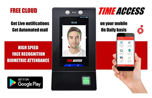 SBJ Time Access Time Clock FP 09 is a Multi biometric Dynamic face & Fingerprint Recognition attendance & Access Control Device with AI with Free Cloud and Android Reports