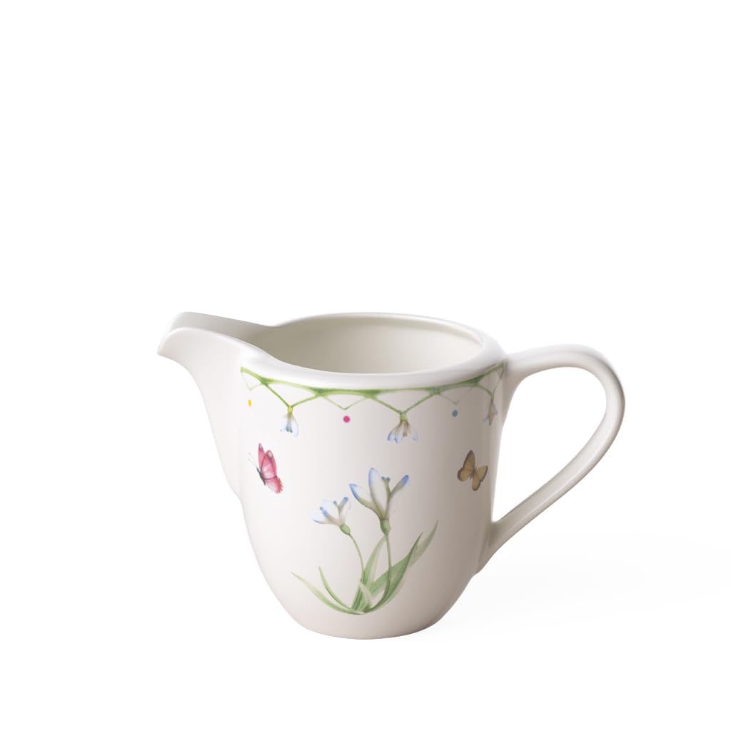 Villeroy & Boch Colourful Spring Milk Jug, 280 ml, Premium Porcelain, White/Coloured