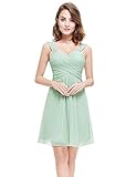 Ever Pretty Ruffles Padded Chiffon Knee-length Bridesmaid Dresses 03539