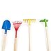 Fun Central 4 Pieces - 29 Inch Garden Tool Set for Kids & Toddlers - Blue Spade, Green Hoe, Yellow Garden Rake and Red Leaf Rake