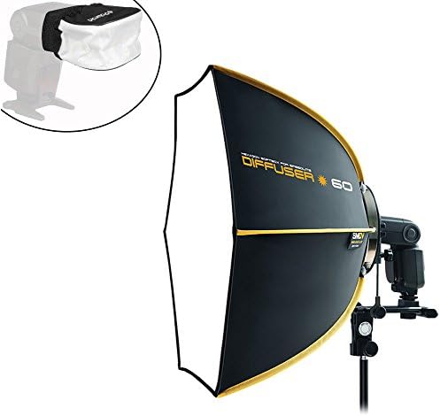 XP PhotoGear Professional Hexagonal Collapsible Speedbox Diffuser-60cm 23 x 20 Inches for Most Speedlight Flash Units
