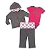 Yoga Sprout Bodysuit, Pants, and Hoodie Set, Girl Medallion Collection, 12-18 Months
