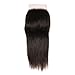 QinMei Brazilian Straight Hair 3 Bundles With Closure 4×4 Lace Closure With Bundles 100% Unprocessed Virgin Straight Human Hair Extensions Top Closure Weave Weft Natural Color (20 22 24 +18, Closure)