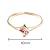Romantic Time Angel's Crown Multi-color Stone Studded 18k Rose Gold Plated Princess Bangle Bracelet