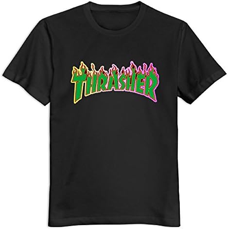 Dalef Men's Thrasher Magazine 1 Streetwear 100% Cotton T Shirt Size L US Black